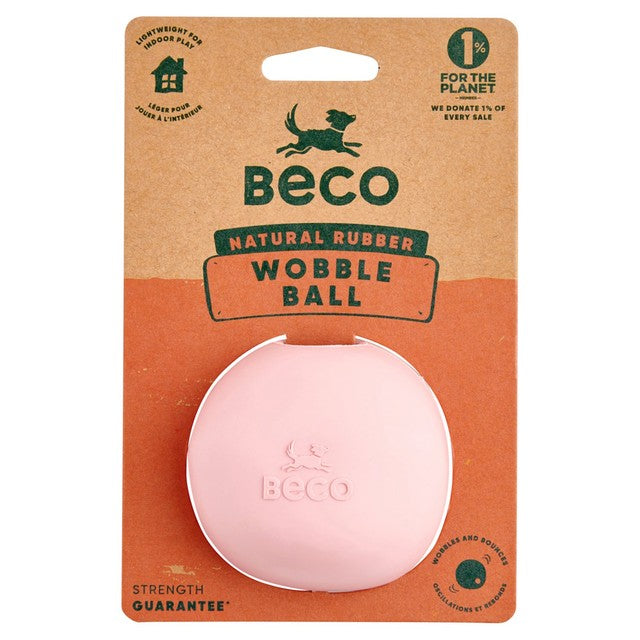 Beco Natural Rubber Wobble Ball Pink - British product