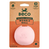 Beco Natural Rubber Wobble Ball Pink - British product