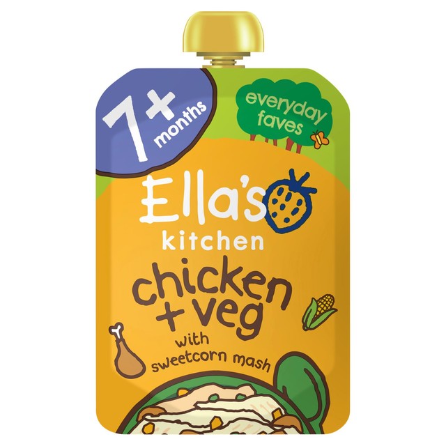 Ella's Kitchen chicken and veg baby food pouch 130g - British product