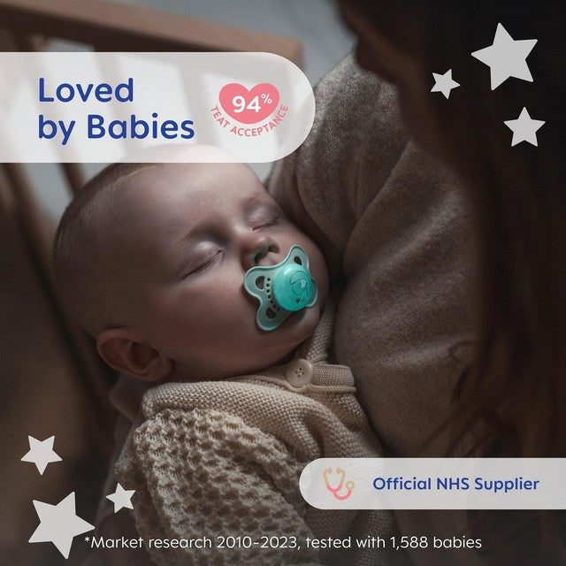 MAM Night 0-6m Baby Soother 2pk, imported from the UK