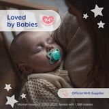 MAM Night 0-6m Baby Soother 2pk, imported from the UK
