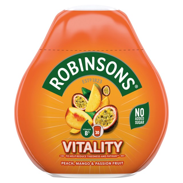 Robinsons peach mango passion fruit squash 66ml, imported from the UK