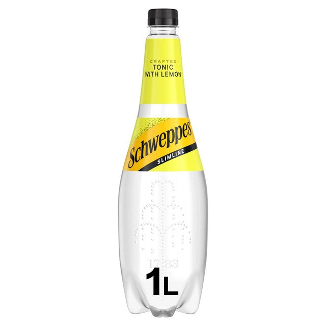 Schweppes Slimline Indian Tonic Water with Lemon Zest 1L (British brand)