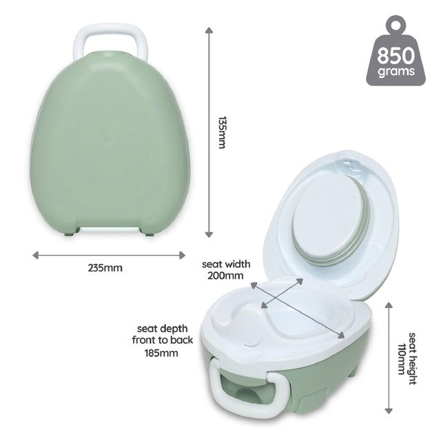 My Carry Potty Sage Green Child Potty, imported from the UK