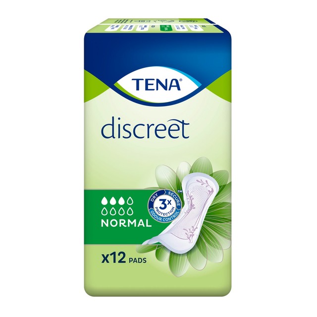 TENA Lady Discreet normal incontinence pads pack (British brand)