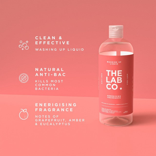 The Lab Co. energising washing up liquid 750ml (British brand)
