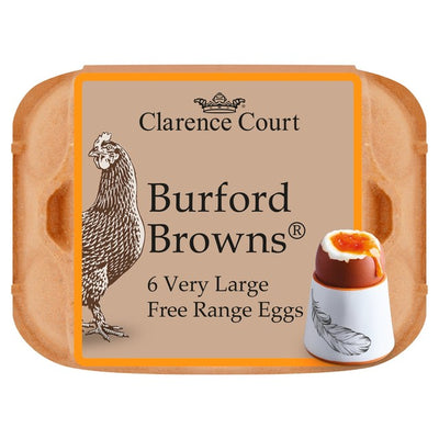 M&S Clarence Court Burford Brown Very Large Free Range Eggs 6 Pack- Buy online at McGrocer