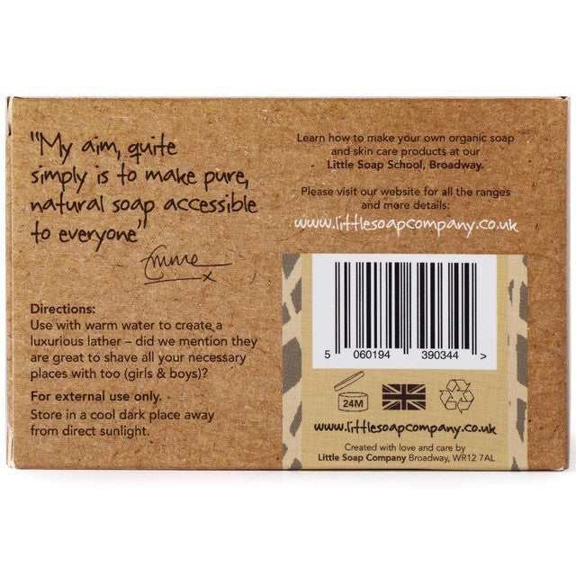 Little Soap Company Organic Bar Soap Unperfumed 110g, imported from the UK