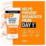 Neutrogena salicylic acid face scrub 150ml, imported from the UK