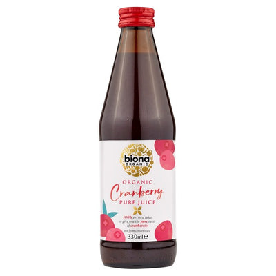 M&S Biona Organic Pure Cranberry Super Juice 330ml- Buy online at McGrocer