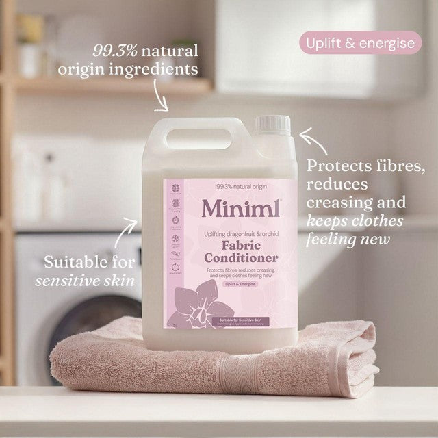 Miniml Fabric Conditioner Pink Dragonfruit & Orchid 5L, imported from the UK