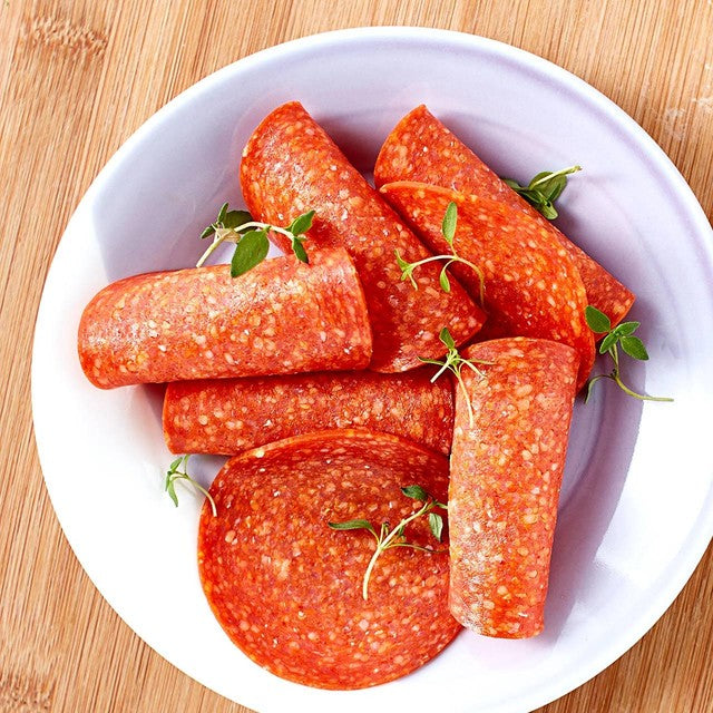 Ocado spicy pepperoni salami 130g, imported from the UK
