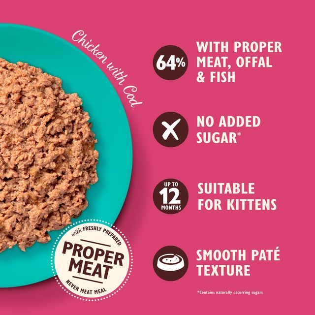 Lily's Kitchen kitten pate chicken & cod 8x85g, UK version