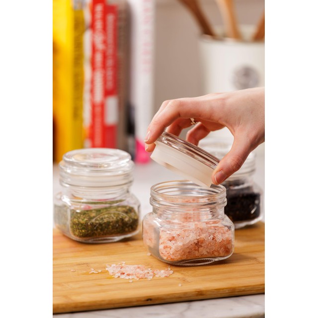 Rayware Kilner Square Push Top Jars 250ml set of 3, UK version