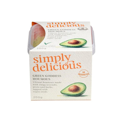 Simply Delicious Green Goddess Houmous Dip 200g