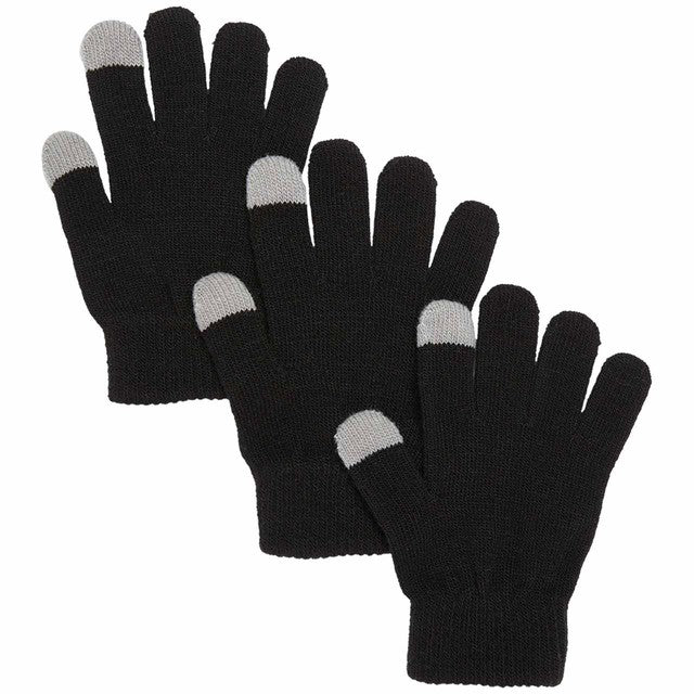 M&S magic gloves black 3 pack one size, imported from the UK