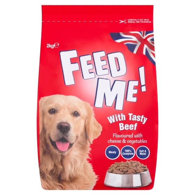 Feed Me beef and cheese dry dog food 2kg - British product