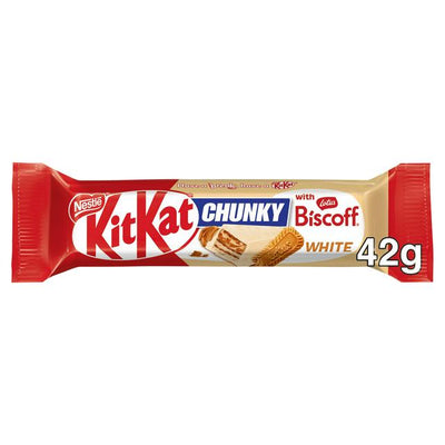 Sainsburys KitKat Chunky Barre Lotus Biscoff Blanche 42g - Acheter en ligne chez McGrocer