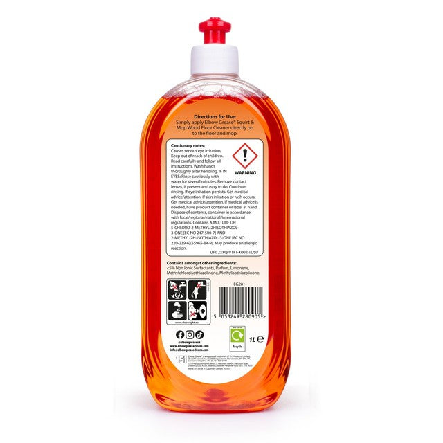 Elbow Grease wood floor cleaner orange ready to use (British brand)