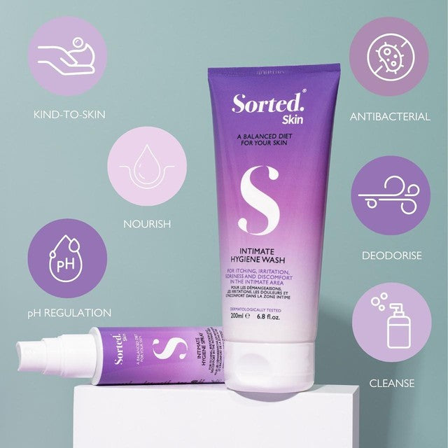 Sorted Skin Intimate Hygiene Wash Prebiotic Microbiome Based 200ml (British brand)