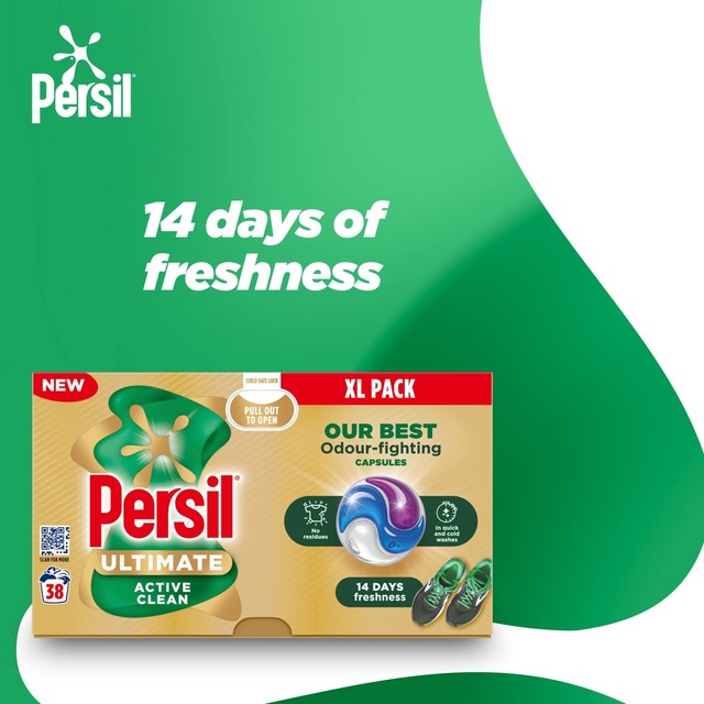 Persil washing capsules Active Clean 38 washes, imported from the UK