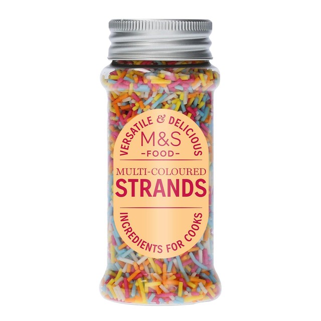 M&S Multi Coloured Strand Sprinkles 70g, imported from the UK