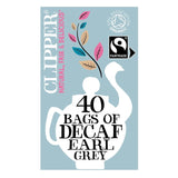 Clipper Decaffeinated Earl Grey Tea Bags 40 Count - British product