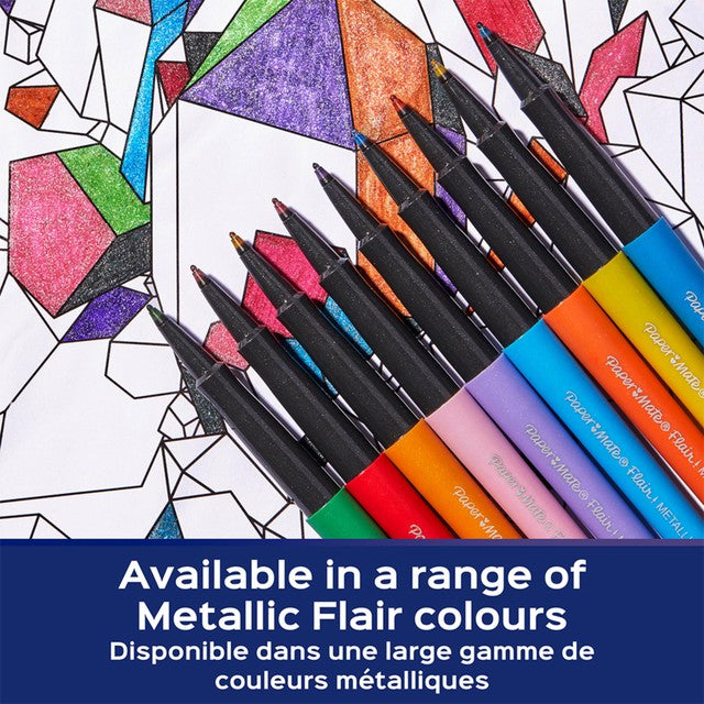 Paper Mate felt tip pens metallic glitter 0.7mm, UK version