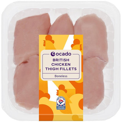 Filetes de muslo de pollo británicos deshuesados Ocado 450 g