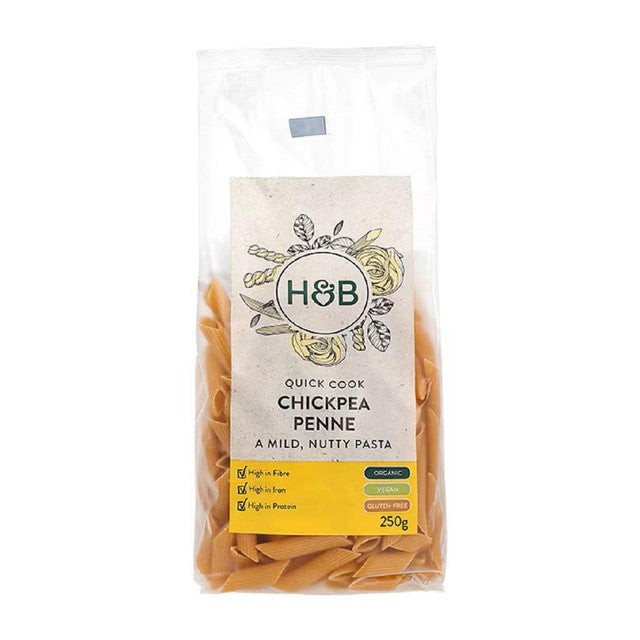 Holland & Barrett chickpea penne pasta 250g, UK version