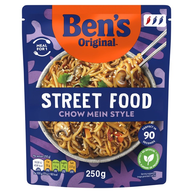 Ben's Original Chow Mein Style Noodles 250g - British product