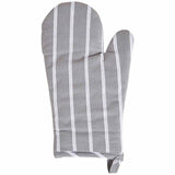 M&S Butchers Stripe Oven Glove in Grey, imported from the UK