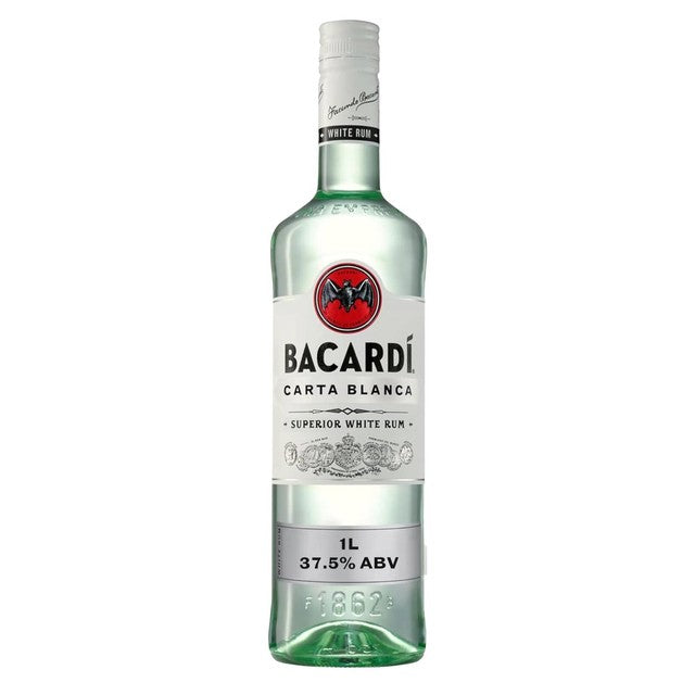 Bacardi Carta Blanca Superior White Rum 1L - British product