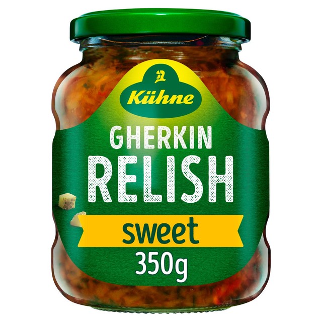 Kuhne Sweet Pickle Gherkin Relish 350g, UK version