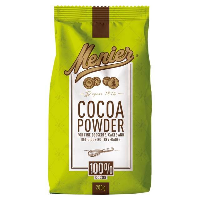 Menier intense cocoa powder without sugar 200g, imported from the UK