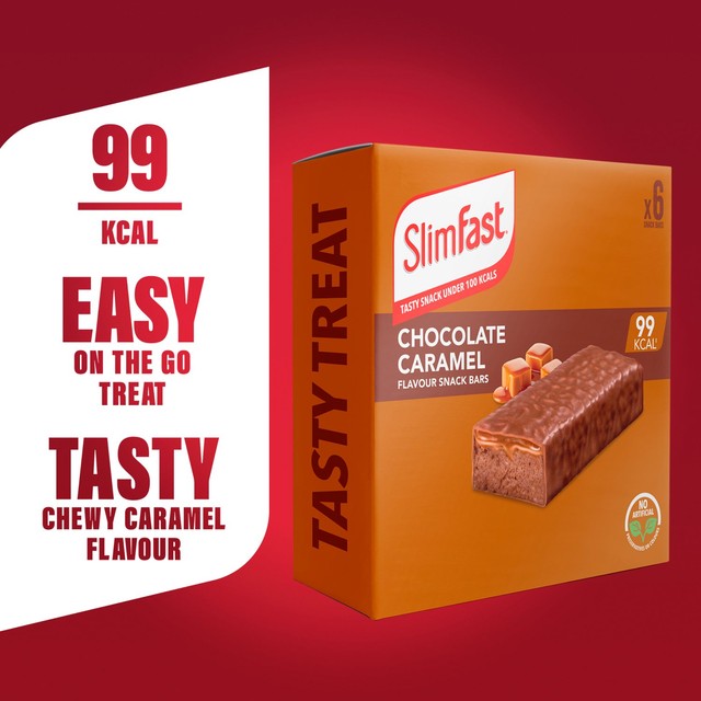 Slim Fast chocolate caramel treat bar multipack 6 x 26g (British brand)