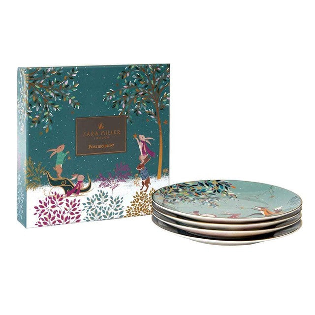 Portmeirion Woodland Tales plates 4-pack (British brand)