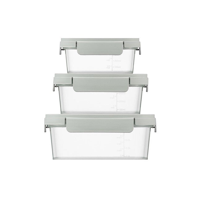 LocknLock NestnLock Sage Green food storage container set 3pc, UK version