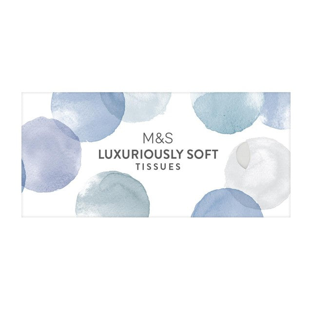 M&S white 3 ply lotioned tissues 80 sheets box, imported from the UK