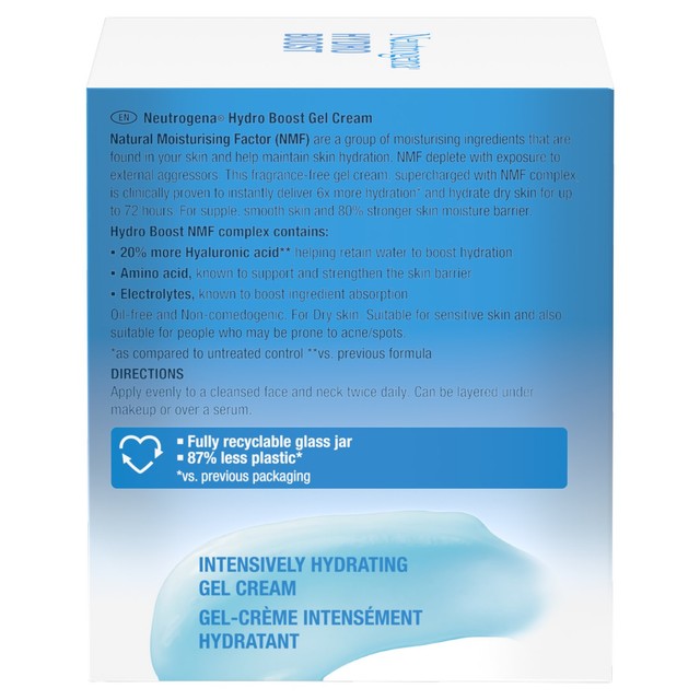 Neutrogena Hydro Boost Hydrating Gel Cream Moisturiser 50ml, imported from the UK