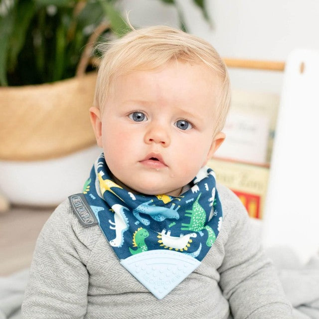 Cheeky Chompers Neckerchew Baby Dino Teething Bib - British product