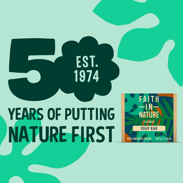 Faith In Nature coconut hand soap bar 100g - British product