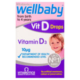 Vitabiotics Wellbaby Vitamin D Drops 10ug for 0-4 Years 30ml (British brand)