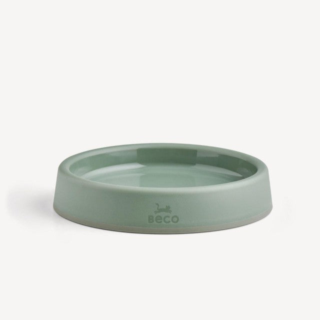 Beco Steady cat bowl olive green, UK version