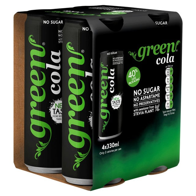 Green Cola Sugar Free Cola 4 x 330ml, UK version