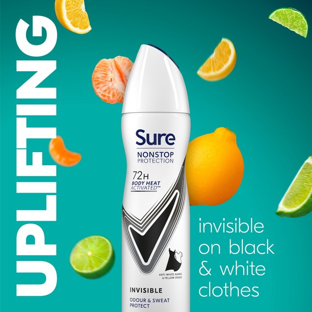 Sure Women antiperspirant deodorant spray Black & White 150ml (British brand)