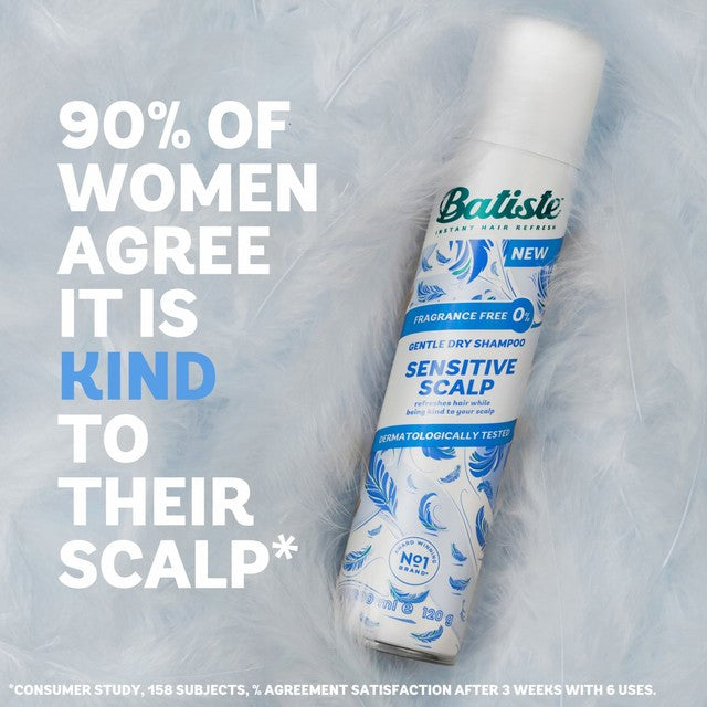 Batiste dry shampoo sensitive scalp fragrance free 200ml - British product