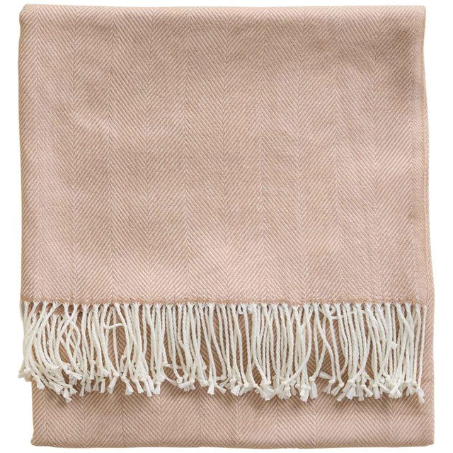 M&S herringbone throw neutral one size, imported from the UK