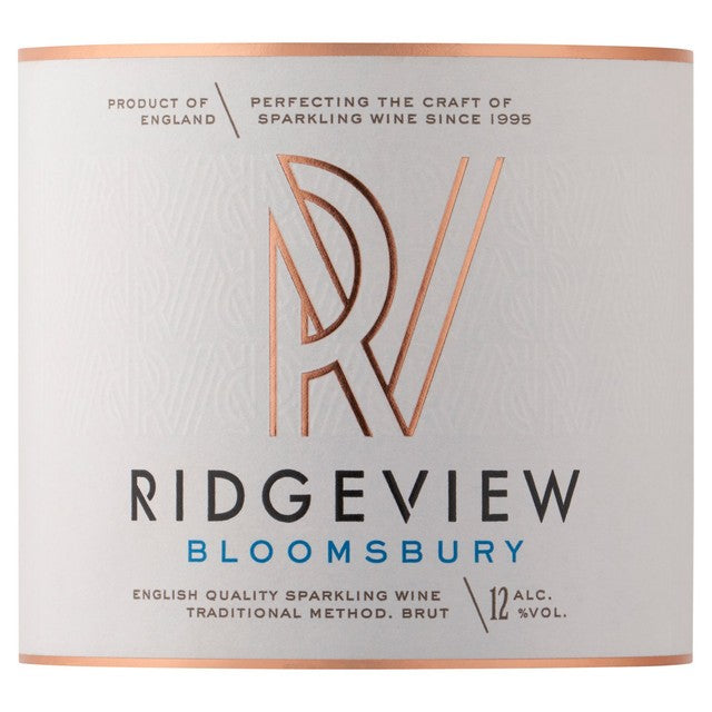 Ridgeview Bloomsbury Brut sparkling wine 75cl, imported from the UK