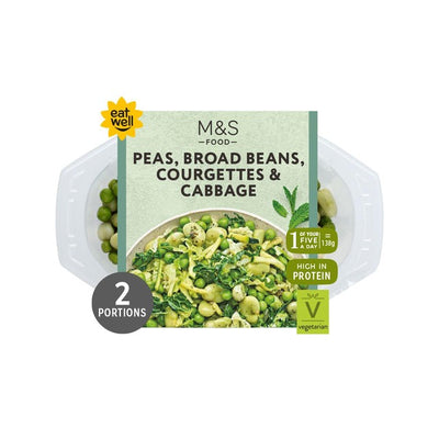 M&S Mélange de légumes Super Verts en couches avec beurre à la menthe Accompagnement de légumes mélangés 275g